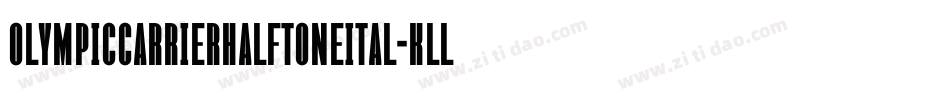 OlympicCarrierHalftoneItal-KLl7字体转换