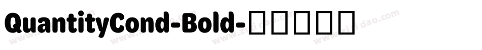 QuantityCond-Bold字体转换