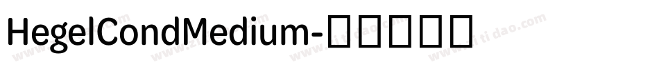 HegelCondMedium字体转换