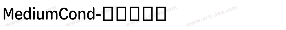 MediumCond字体转换