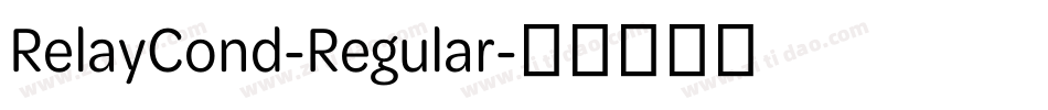 RelayCond-Regular字体转换