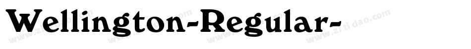 Wellington-Regular字体转换