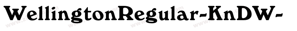 WellingtonRegular-KnDW字体转换