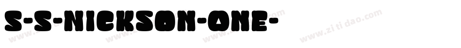 S-S-Nickson-One字体转换