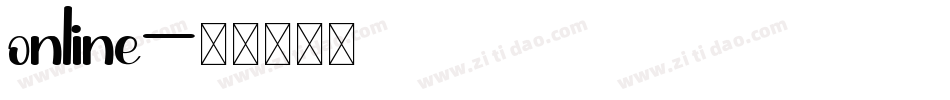 online字体转换