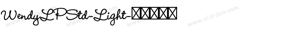 WendyLPStd-Light字体转换