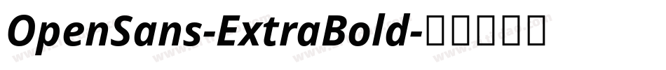 OpenSans-ExtraBold字体转换
