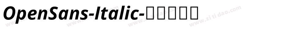 OpenSans-Italic字体转换