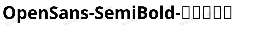 OpenSans-SemiBold字体转换