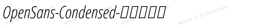 OpenSans-Condensed字体转换