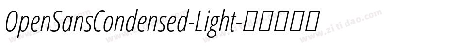 OpenSansCondensed-Light字体转换