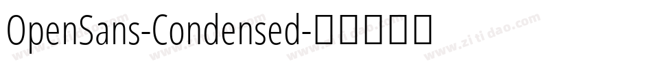 OpenSans-Condensed字体转换