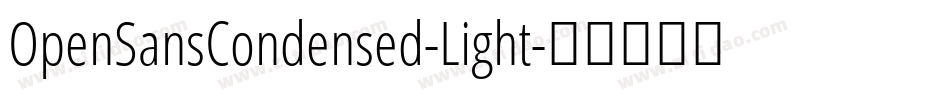 OpenSansCondensed-Light字体转换