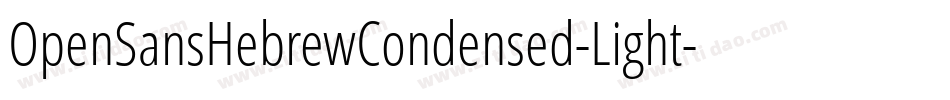 OpenSansHebrewCondensed-Light字体转换