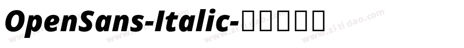 OpenSans-Italic字体转换