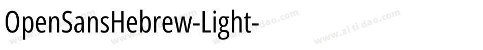 OpenSansHebrew-Light字体转换