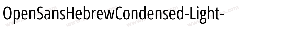 OpenSansHebrewCondensed-Light字体转换