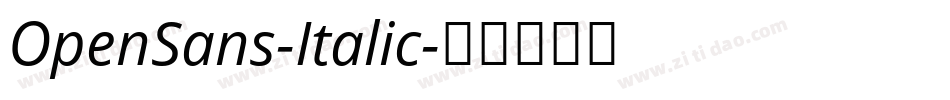 OpenSans-Italic字体转换
