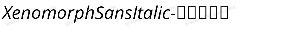 XenomorphSansItalic字体转换