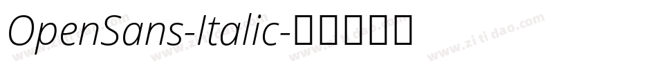 OpenSans-Italic字体转换