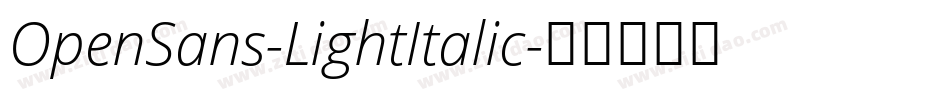 OpenSans-LightItalic字体转换