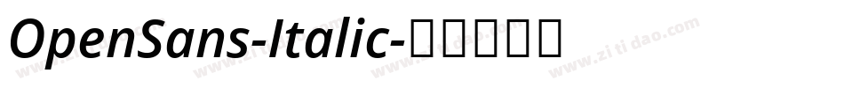 OpenSans-Italic字体转换