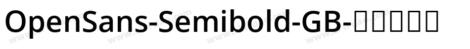 OpenSans-Semibold-GB字体转换