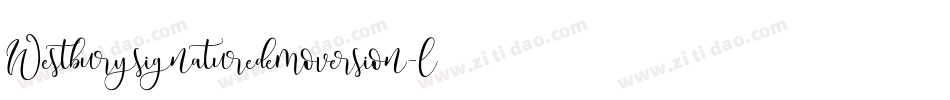 Westburysignaturedemoversion-l0le字体转换