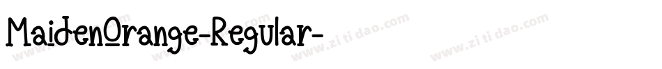 MaidenOrange-Regular字体转换