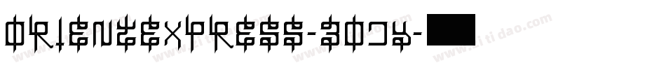 OrientExpress-30Jy字体转换