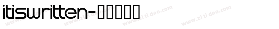 ItIsWritten字体转换