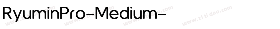 RyuminPro-Medium字体转换
