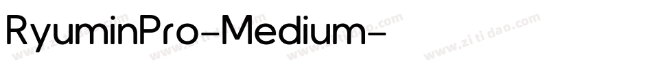 RyuminPro-Medium字体转换