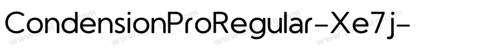 CondensionProRegular-Xe7j字体转换