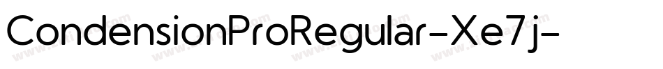 CondensionProRegular-Xe7j字体转换