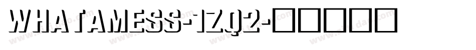 WhatAMess-1Zq2字体转换