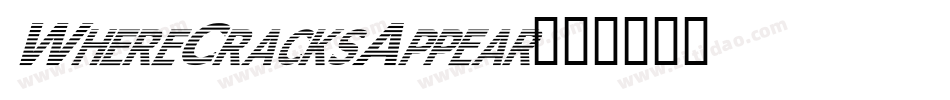 WhereCracksAppear字体转换