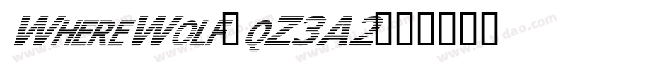 WhereWolf-qZ3A2字体转换