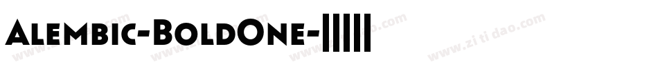 Alembic-BoldOne字体转换