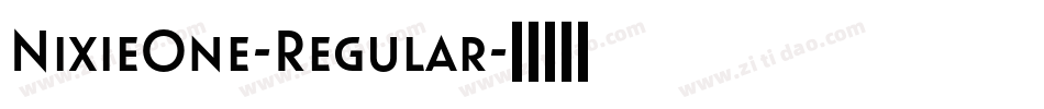 NixieOne-Regular字体转换
