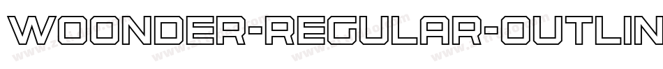 WOONDER-Regular-Outline字体转换