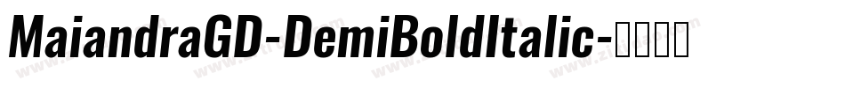MaiandraGD-DemiBoldItalic字体转换