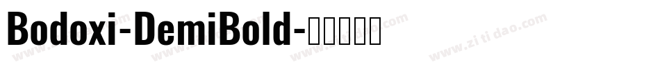 Bodoxi-DemiBold字体转换