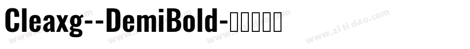 Cleaxg--DemiBold字体转换