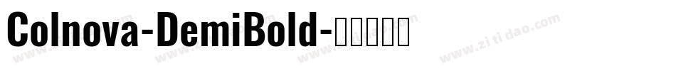 Colnova-DemiBold字体转换
