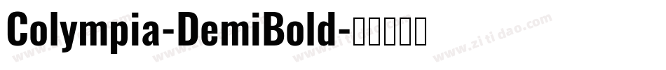 Colympia-DemiBold字体转换