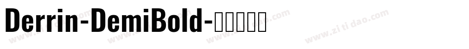 Derrin-DemiBold字体转换