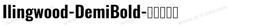Ilingwood-DemiBold字体转换