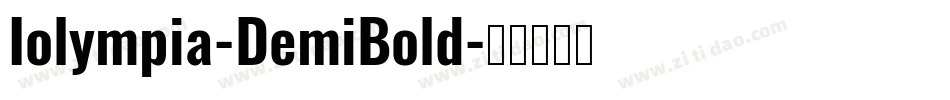 Iolympia-DemiBold字体转换