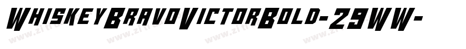 WhiskeyBravoVictorBold-29WW字体转换